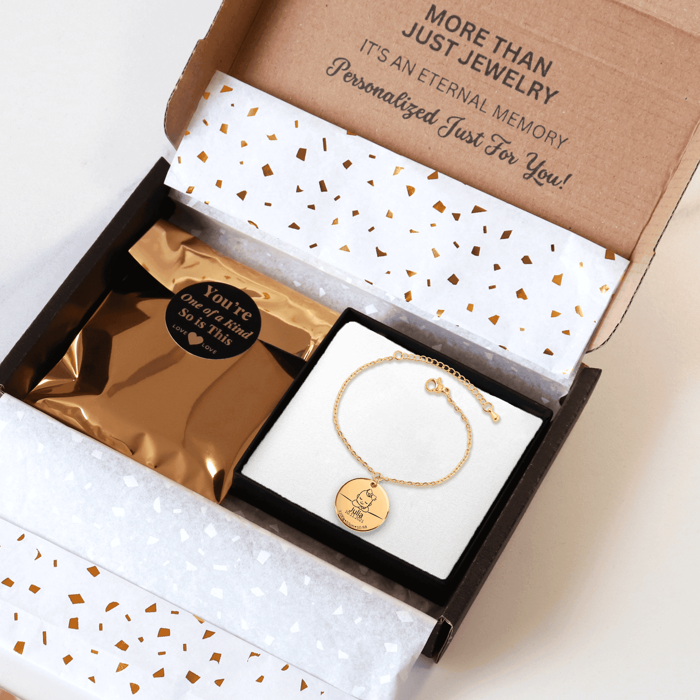 Baby Birth Coin Bracelet