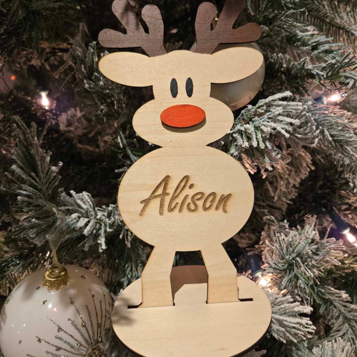 Personalised Hand-Painted Reindeer Place Holders
