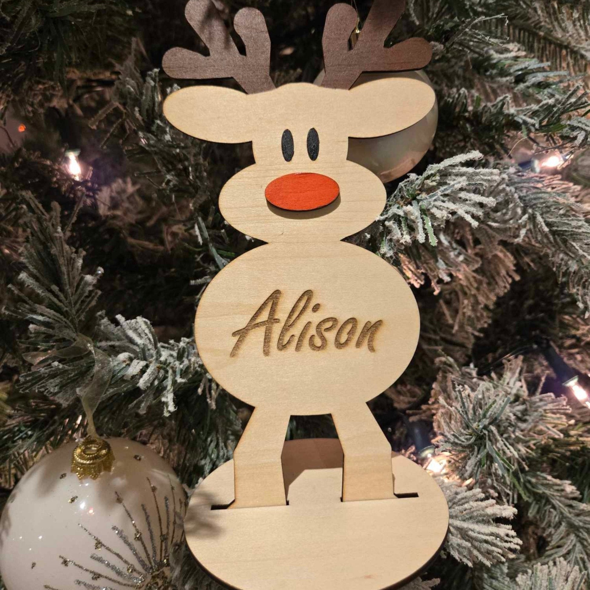Personalised Hand-Painted Reindeer Place Holders
